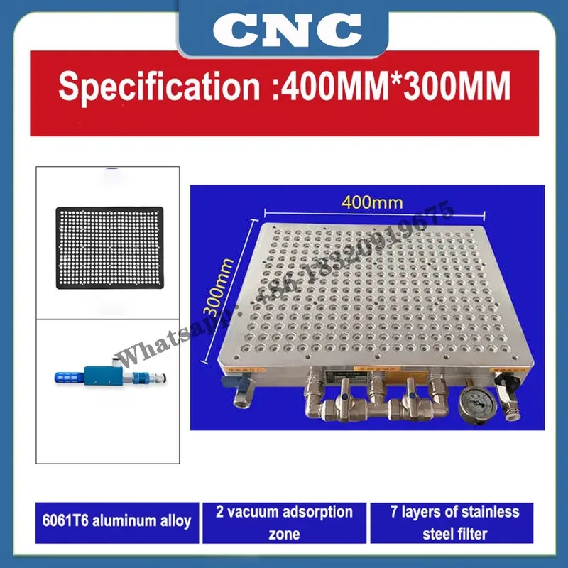 CNC マシニング センター真空吸引カップ工業用シールレス真空ポンプ多孔質強力な吸着プラットフォーム フライス盤