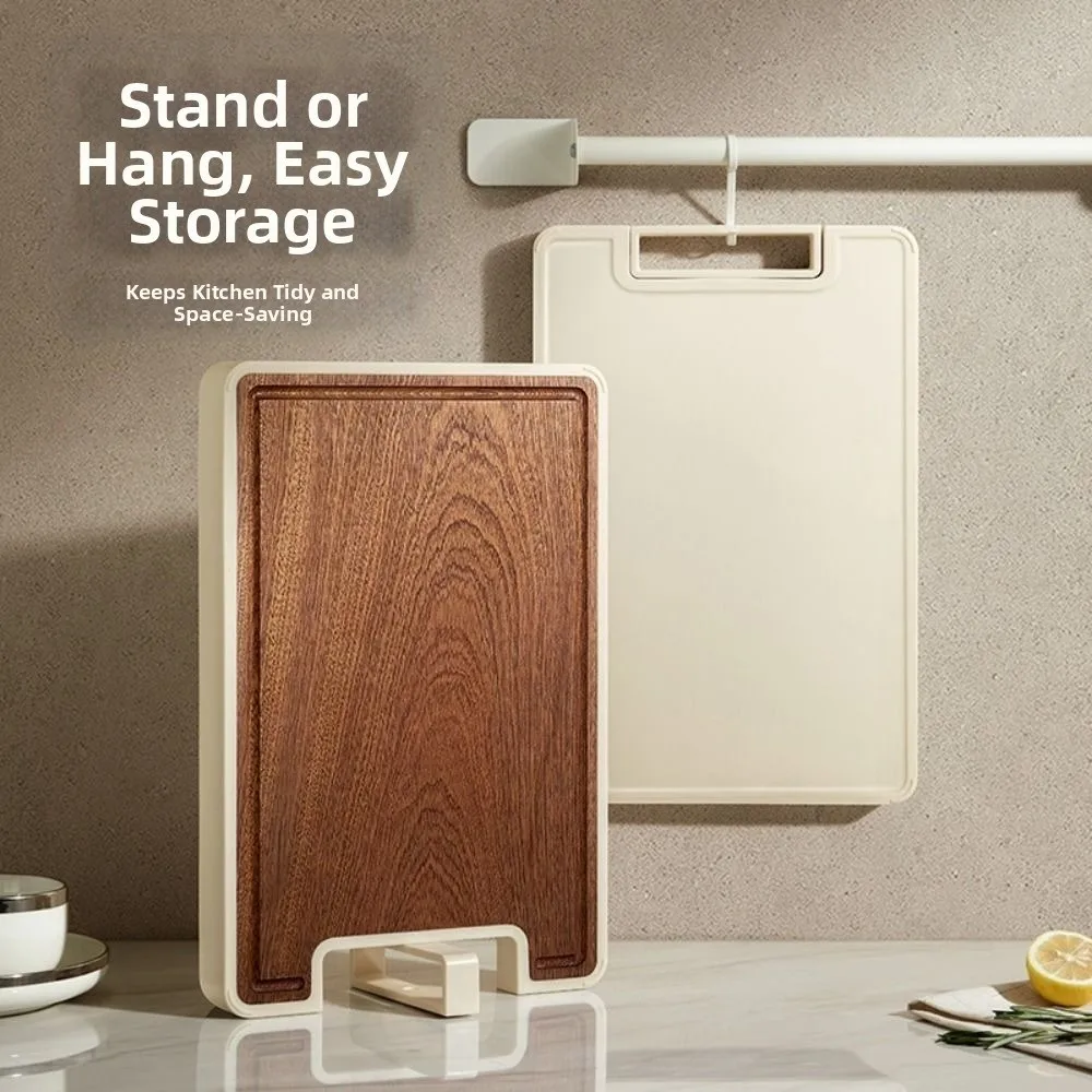 

Anti-Bacterial Double-sided Cutting Board Anti-Slip Non-sticky Wood Chopping Board Odor-Free Anti-Mold Kitchen Chopping Block
