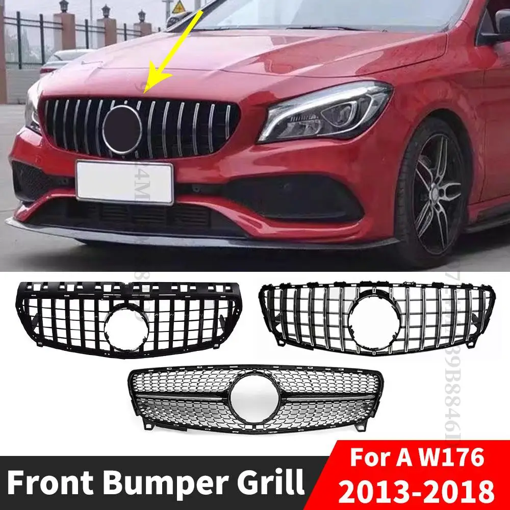 

GT Diamond Front Bumper Grille Inlet Grill Mesh Facelift Body Kit For Mercedes W176 Benz A 2013-2018 A45 A200 A260 A180 Tuning