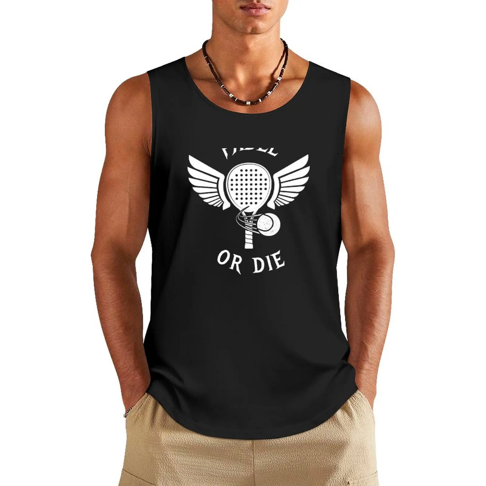 

Padel or Die Padel Tank Top T-shirts men Gym wear Men's clothes luxury style Sports clothing