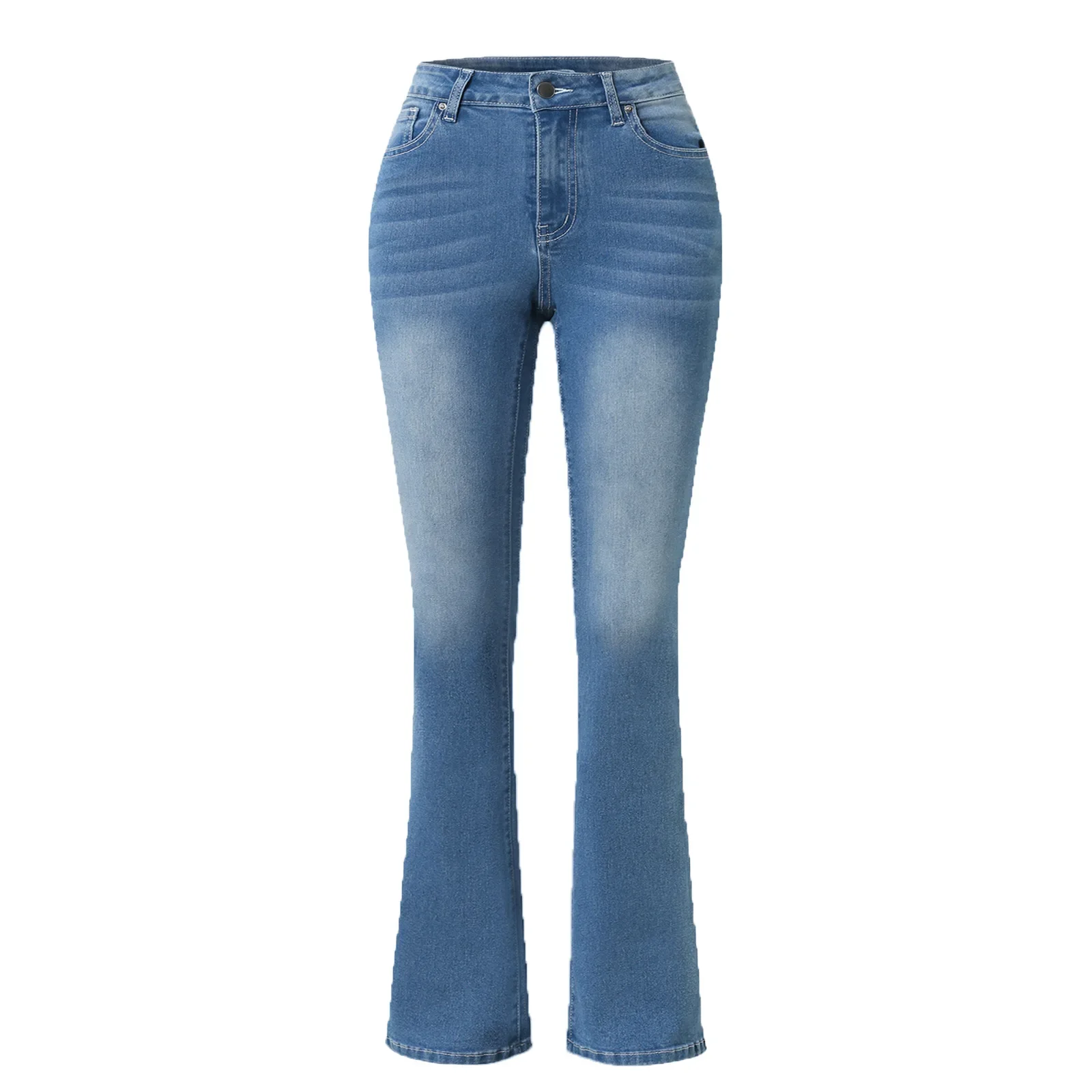 2024 New Women's Stretch Boot Cut Jeans Fashion Slim Fit Hip-Lifting Denim Flared Pants Casual Women's Trousers