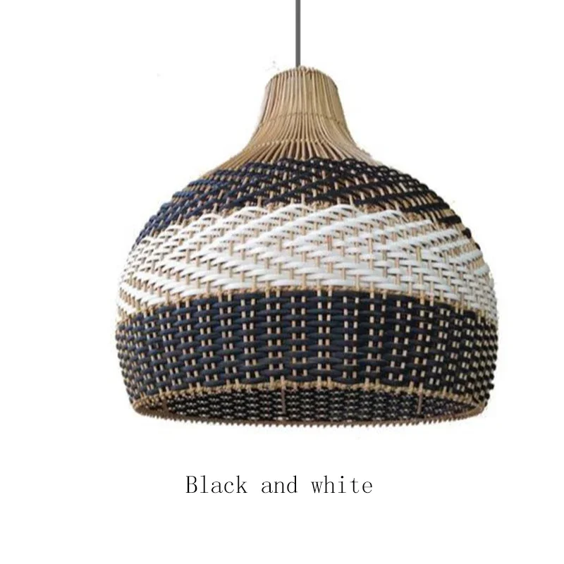 Vintage rotan hanglampen Handgeweven rotan hanglamp Verlichting voor woonkamerdecoratie Eetkamerlampen E27 ophanging