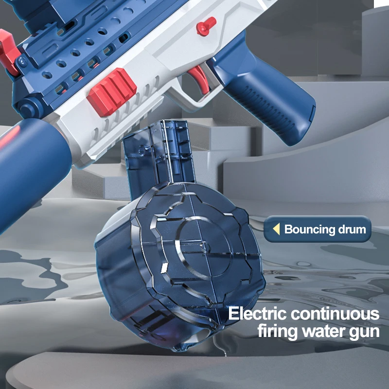 مدفع المياه الكهربائية الكبيرة مع أضواء Led Watergun مسدس الضغط العالي التلقائي رذاذ الماء للأطفال البنادق لعبة الشاطئ للأطفال