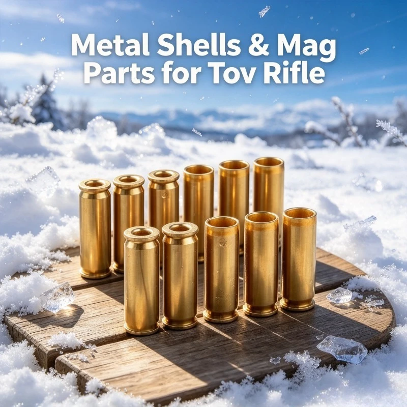 Metal Shells & Mag Components for Toy Rifle, Realistic Ejecting, Hard Coating, Smooth Outdoor Shooting Play