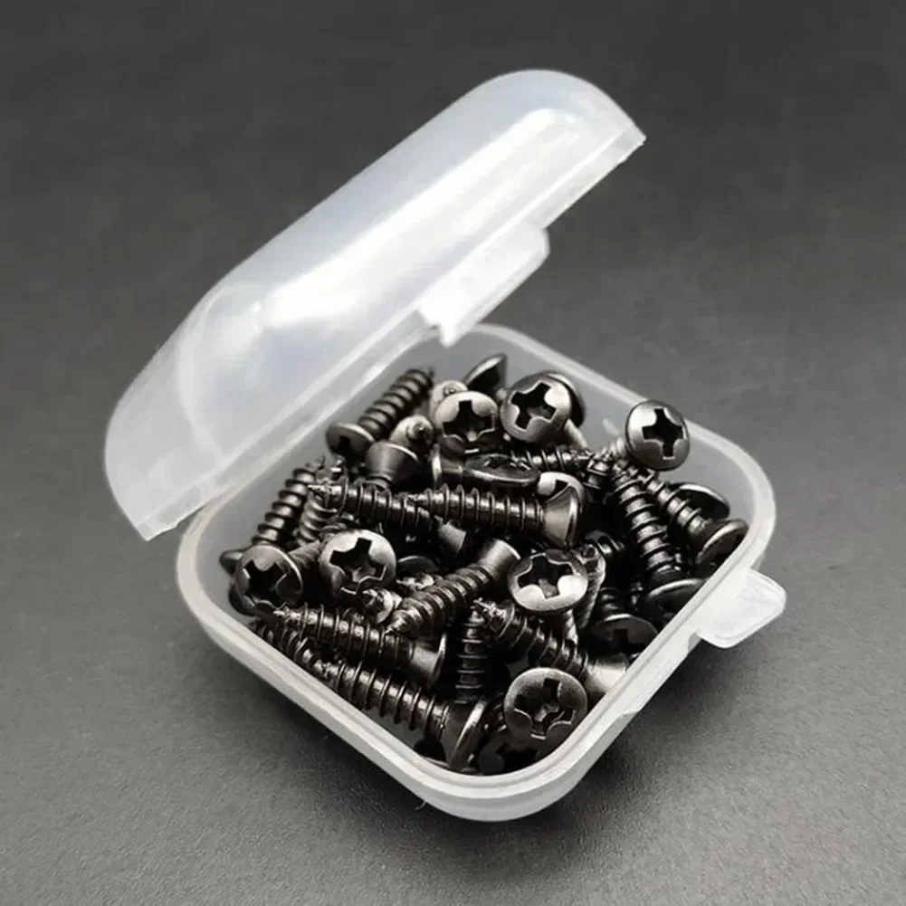 50pcs Guitar Screw Assortment Scratch/cover/back Plates Black,Chrome,Gold,Titanium Color Electric Guitar Accessories