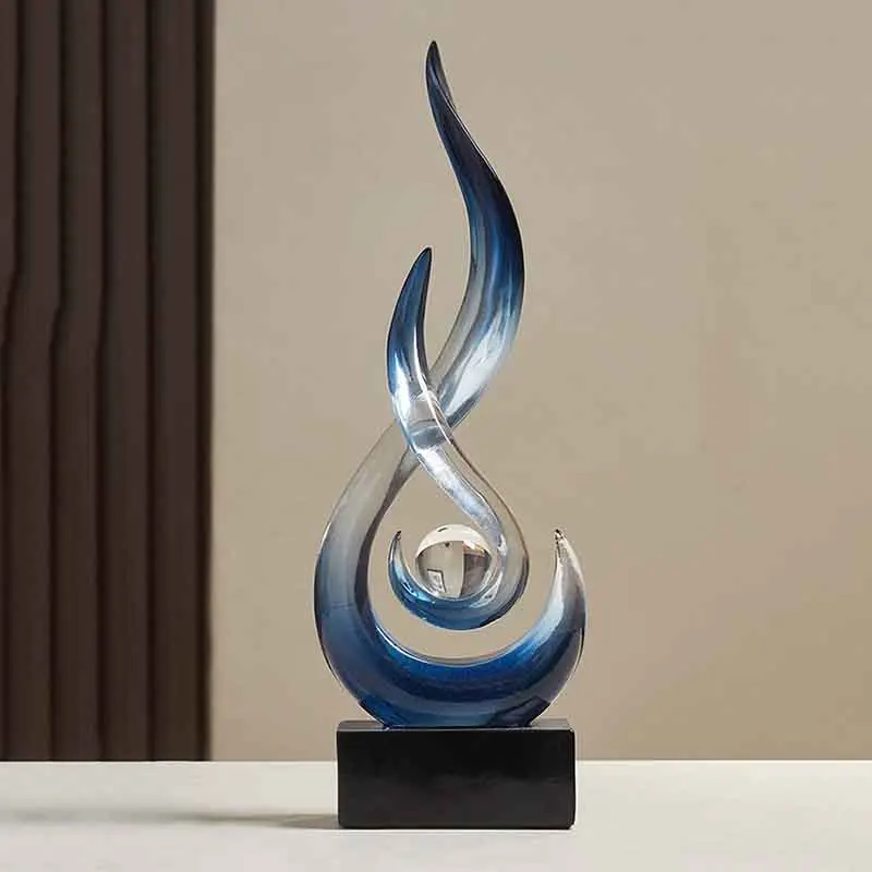 Room Decor, Abstract Resin Sculpture, Luxury Artworks, TV Cabinet Office Desktop Decoration, Creative Crafts Statue, Nordic Gift