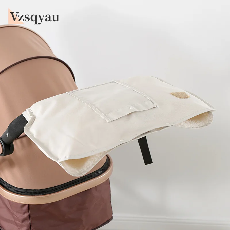 Winter Baby Stroller Gloves Thickening Warm Stroller Gloves Universal Windproof Newborn Pram Glove Stroller Accessories