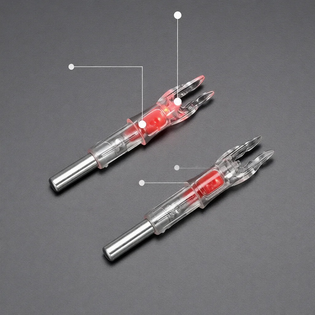 Automatic LED Light Up Nocks Tail For 6 2mm ID Arrow Shafts Archery Hunting Sport Shooting Equipment Training Accessories