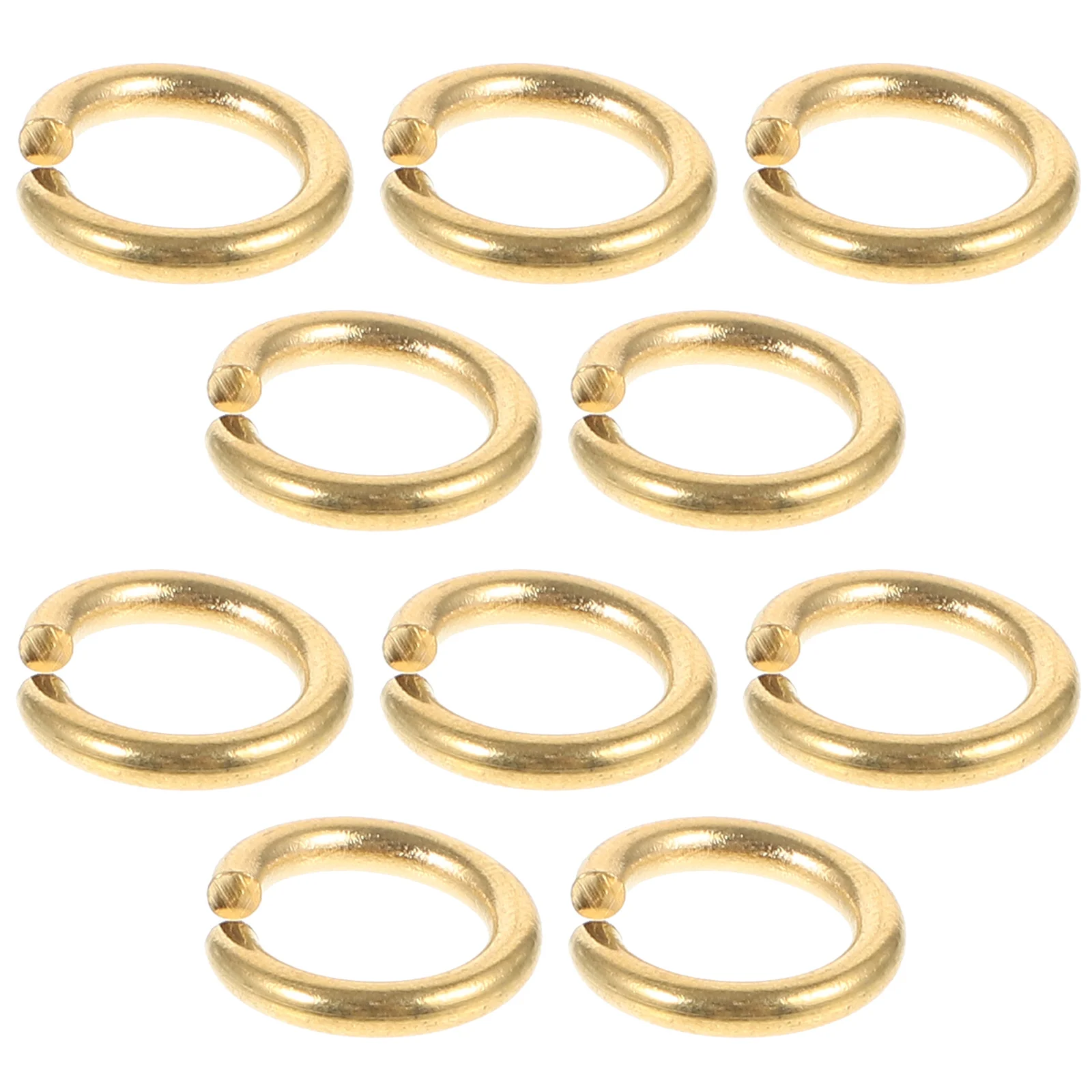 

10 шт. круглые кольцевые соединители, прочные латунные разрезные кольца для самостоятельного изготовления ювелирных изделий, браслет-цепочка, аксессуары для украшения ремесла
