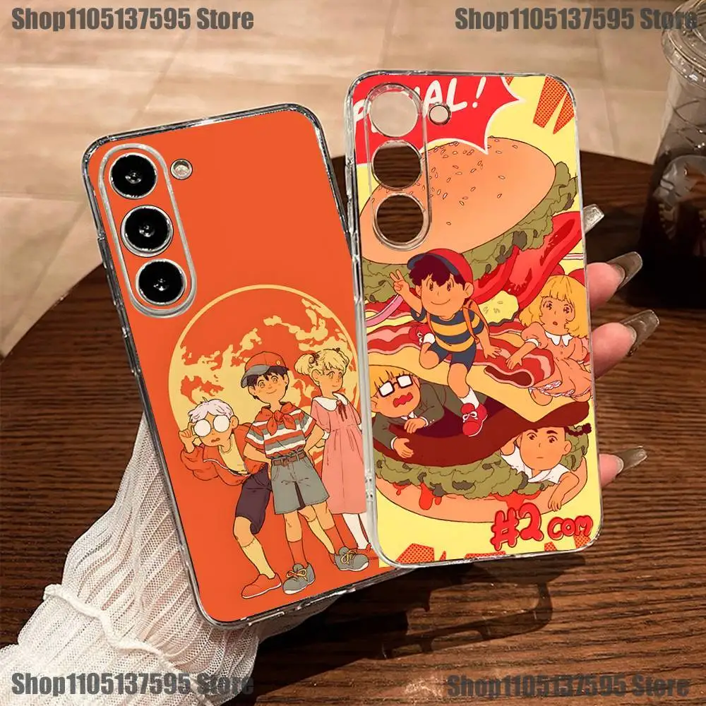 

Game E-EarthBound Mother 4 Phone Case For Samsung S30,23,21,22,20, FE lite,S10,9,8,7 PIus Note20ultra Soft Transparent