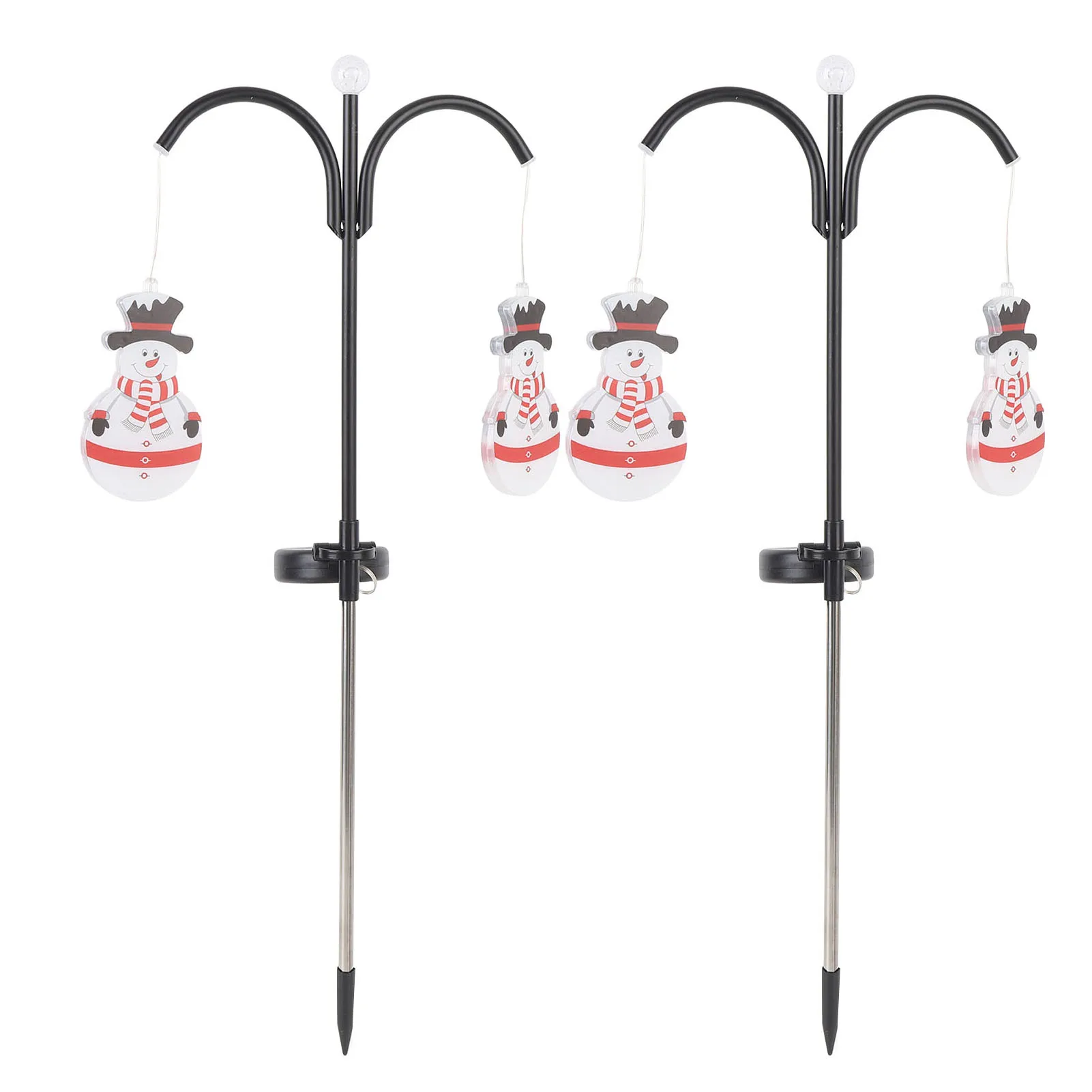 Snowman Xmas Stakes Light Solar Powered LED Xmas Decoration Walkway Stake Light for Garden
