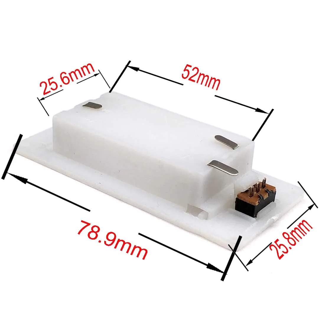 2x3x AAA Rechteckige Einbau-Batteriehalterung Aufbewahrungsbox mit Schalterabdeckung Batteriegehäuse aus Kunststoff Batterien nicht enthalten – Detail 5