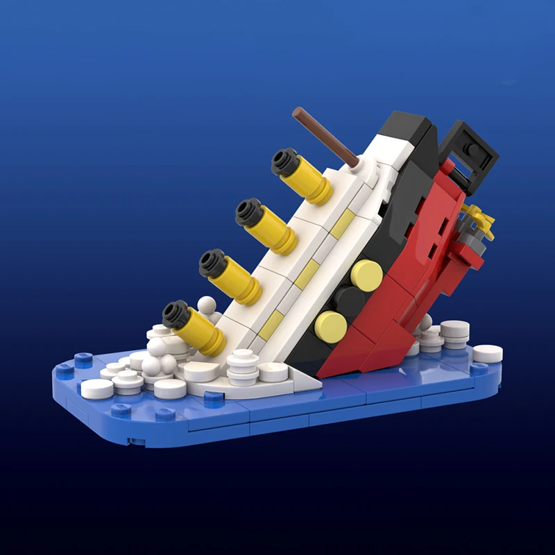 

152 шт. MOC крошечные тонущие титаник строительные блоки Рождественский подарок витрина декоративные DIY идеально подходят для творческого интерьера ребенка