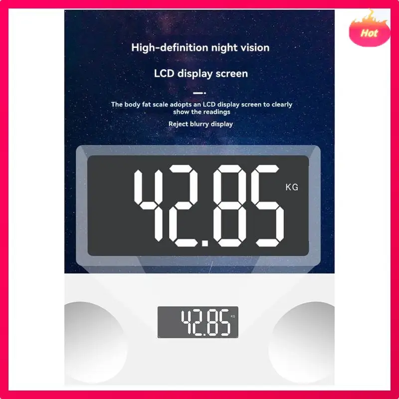 Multi Smart Body Fat Scale With Heart Rate Monitor Sensor-USB Or Battery Operated In Multiple Color Options