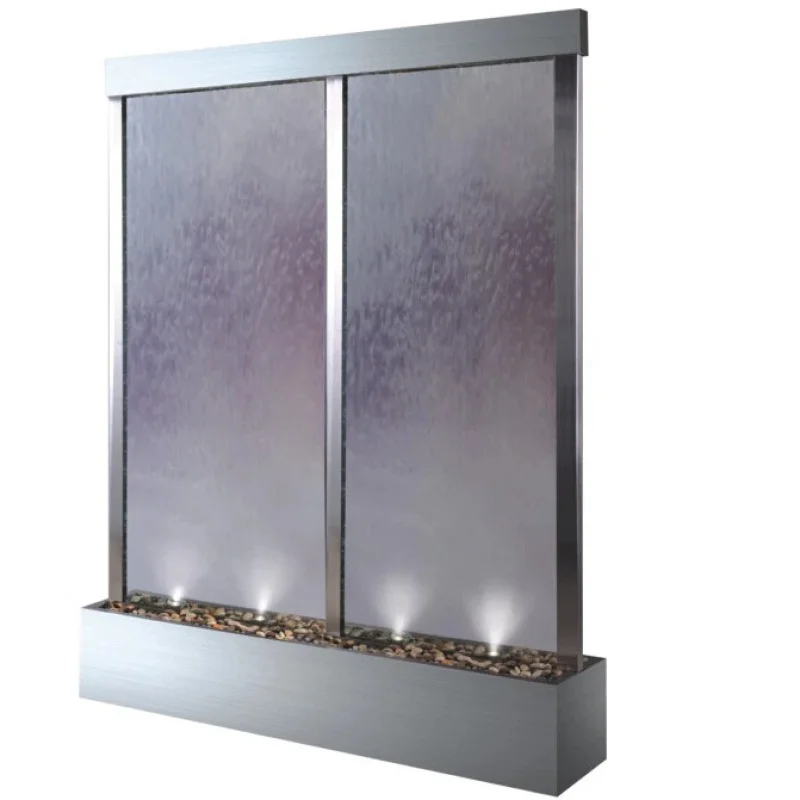custom.Metal Bespoke Led Indoor Wall Fountain and Waterfall Home Decoration