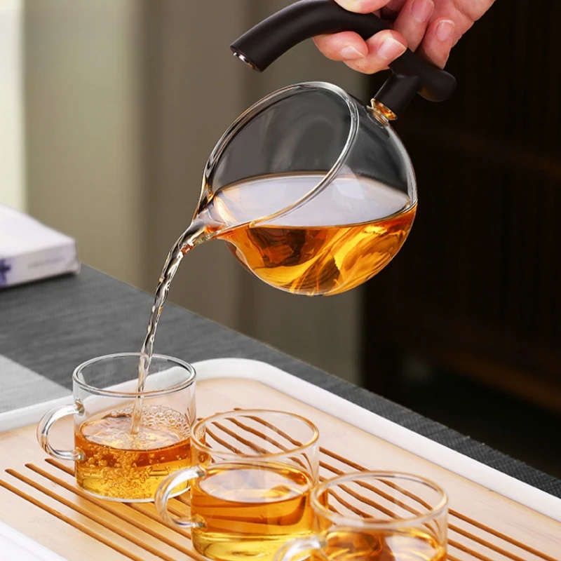 

Glass Automatic Tea Set Home Luxury High-grade Magnetic One-Second Dispensing Teapot Teacup Office Lazy Tea Brewer sex