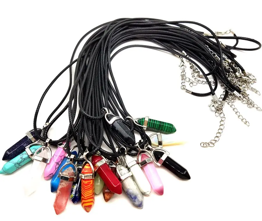 Großhandel 30 Stück Sortierte Heilende Chakra-Kugelstein-Kreuzanhänger Halsketten für Männer und Frauen Trendiger Schmuck – Detail 3