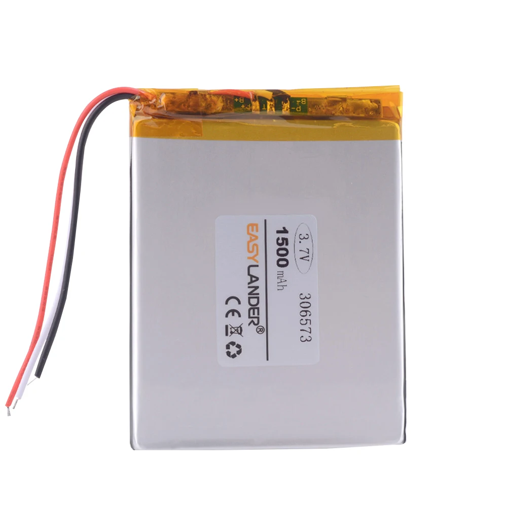 3 lines 306573 3.7V 1500mAh Lithium Lipo Polymer Battery For Vedio E-Book Digma 660 E629 E630 BOYUE C61 mini t6lhd lite