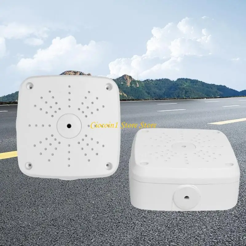 A3PC Square Plastic Junction Box with Invisible Wire Routing Impact Resistant Case for CCTV Mounts Enhances Aesthetic Durability