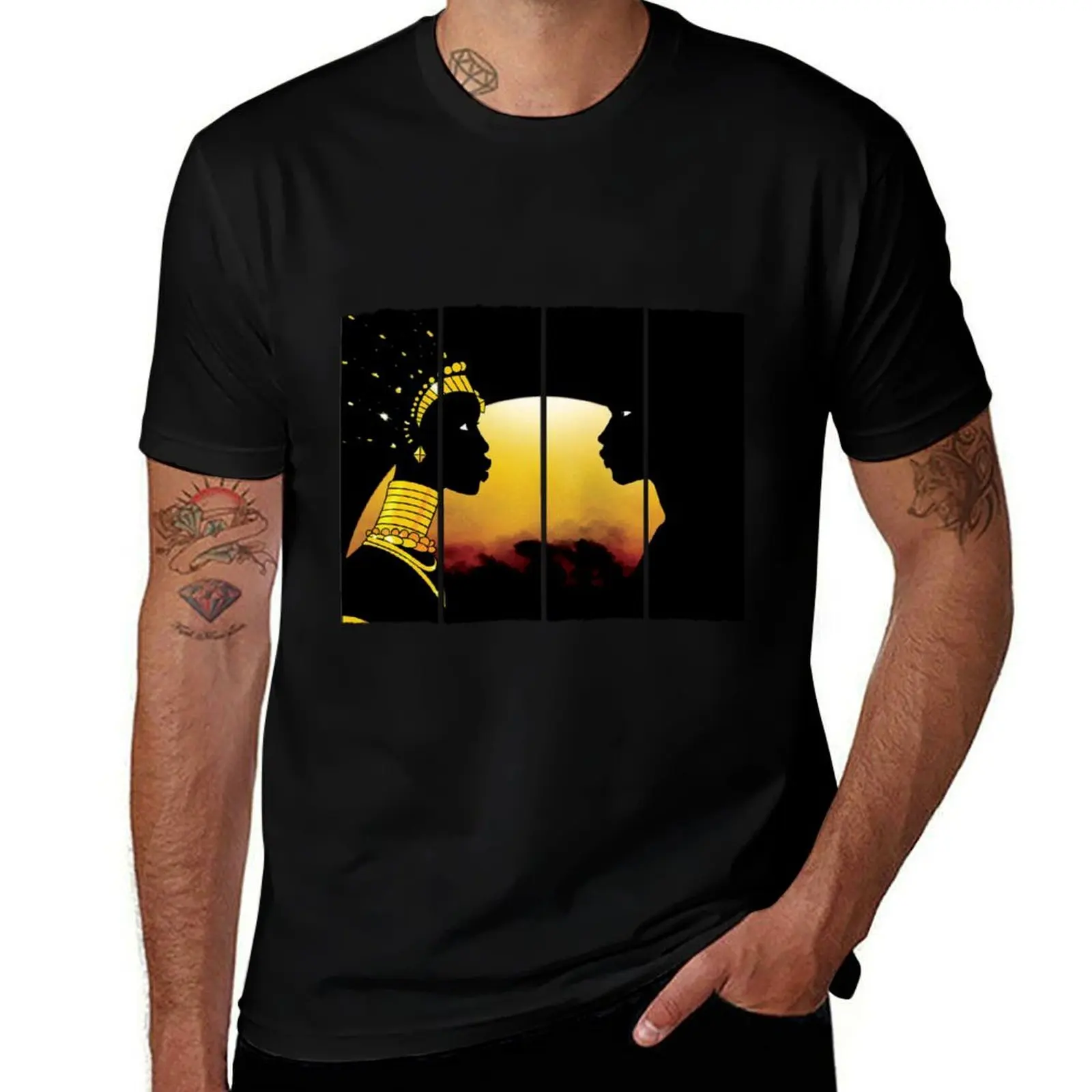 Футболка Kirikou and Karaba, забавные футболки, хлопковые футболки для мужчин, винтажная мужская футболка с рисунком, дизайнерская футболка