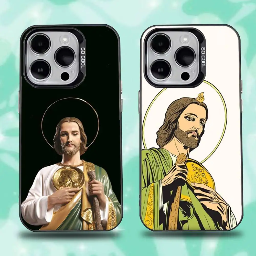 

San Judas Phone Case For iPhone 16,15,14,13,12,11,Mini,Pro,E,SE4,XS,MAX Black Candy Matte Cover
