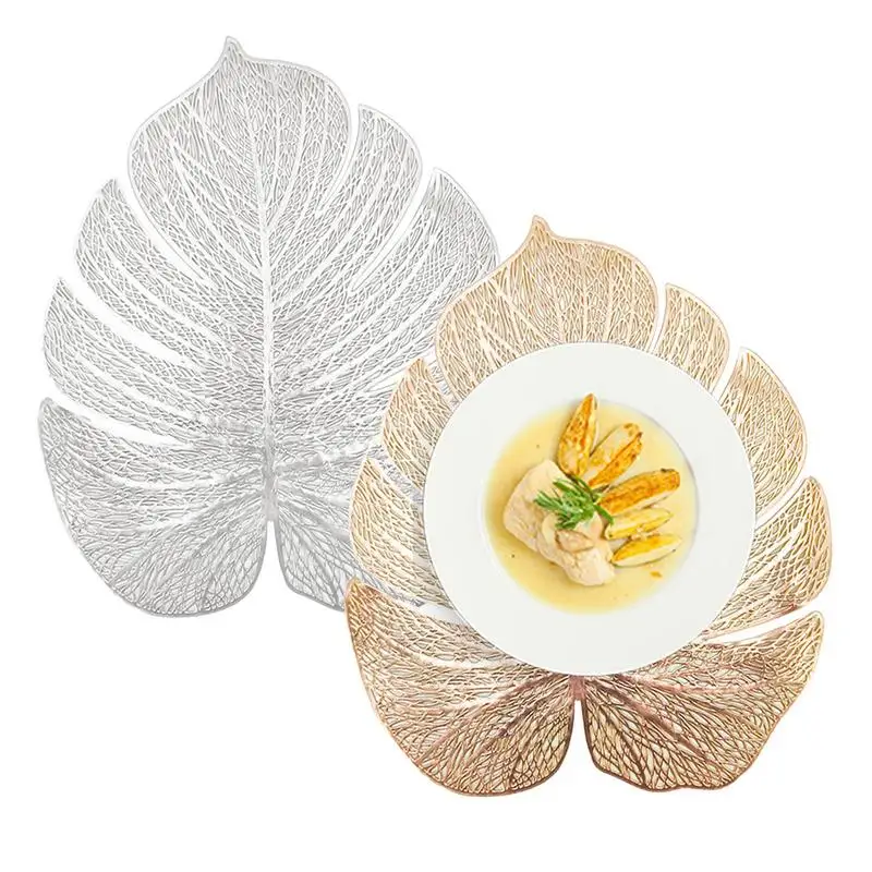 

12X Hollow Out Wipeable Turtle Leaves Placemats Table Placemat Hot Dishes Tableware Pads Dining Table Decor Pots Mats