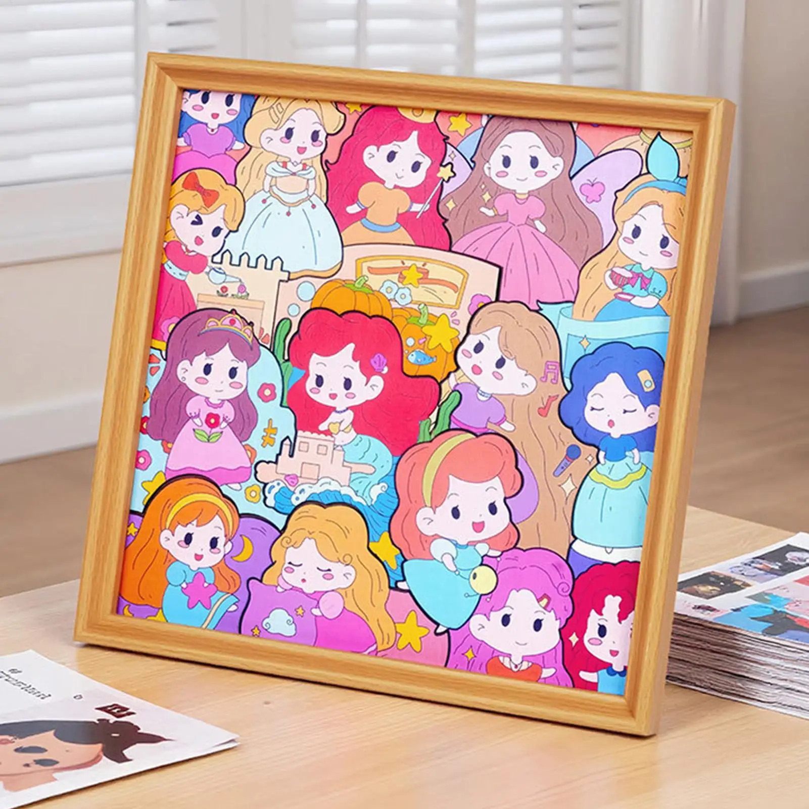 จิ๊กซอว์ปริศนาสำหรับเด็กผู้หญิง ของเล่นเสริมพัฒนาการ ระบายสีได้ จิ๊กซอว์การ์ตูนสำหรับเด็กชายและเด็กหญิง ใช้ได้ที่บ้าน เดินทาง และห้องนอน