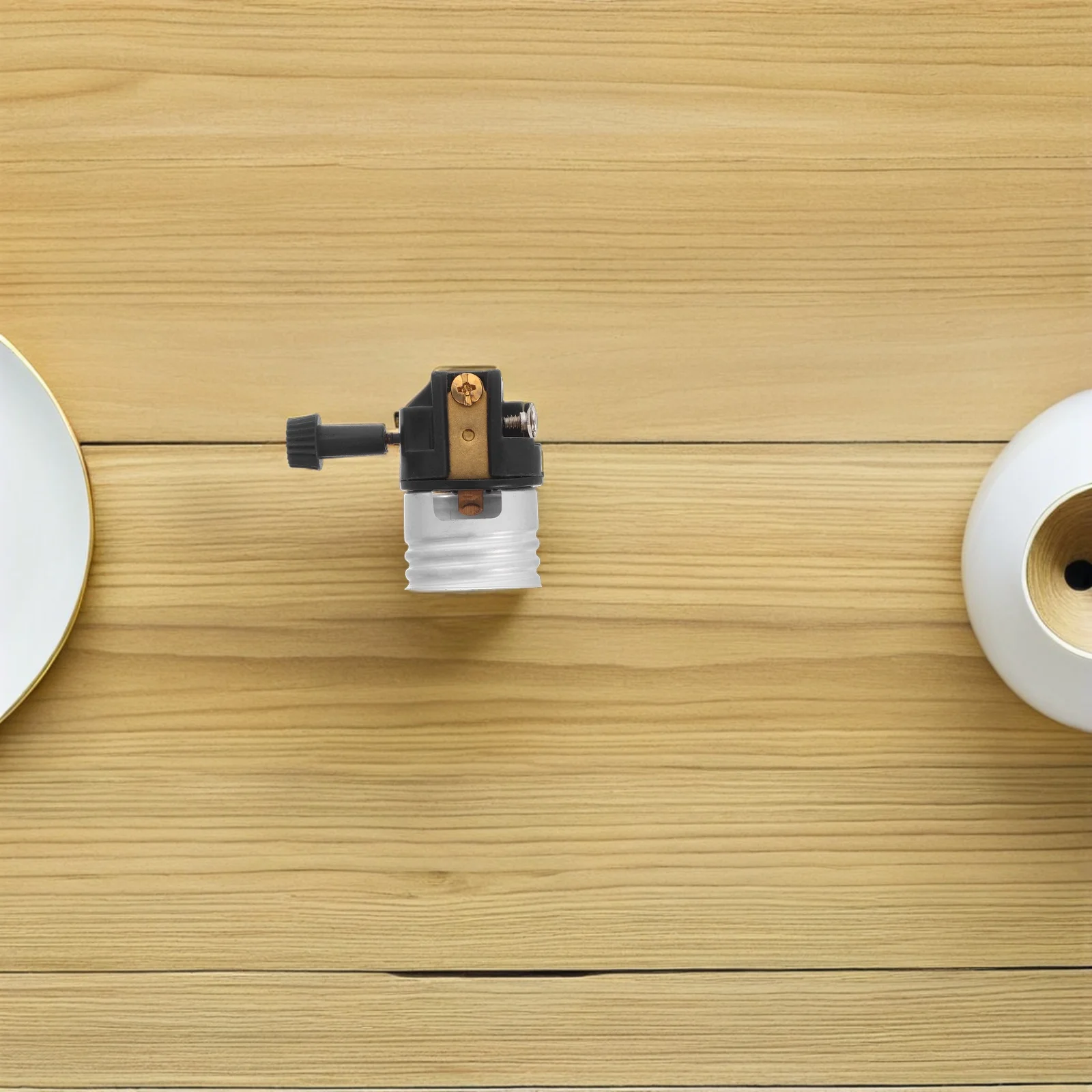 6Pcs E26 Lamp Socket Aluminum Replacement Durable Locking Design Waterproof Dustproof for Table Floor Lamps Light Bulb Base