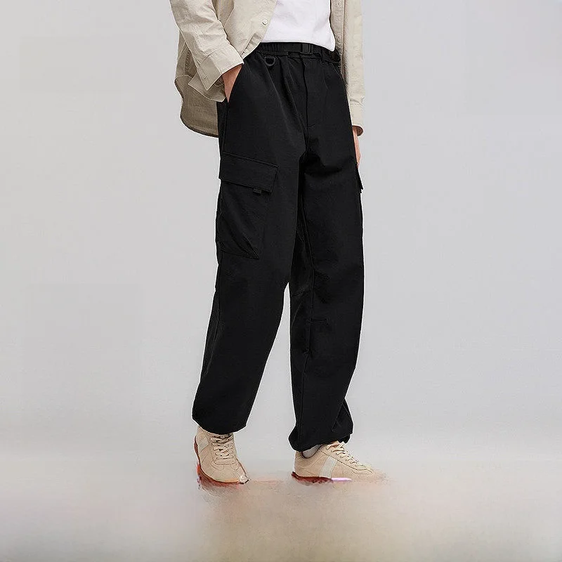 

Свободные прямые повседневные брюки для мужчин, рабочая одежда для активного отдыха, новинка весны, из нейлоновой ткани, для молодежи и активных людей