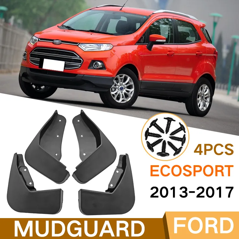 

For Ford Ecosport 2013-2017 black car mudguard Reduce dust Resist tire dirt car accessories tools