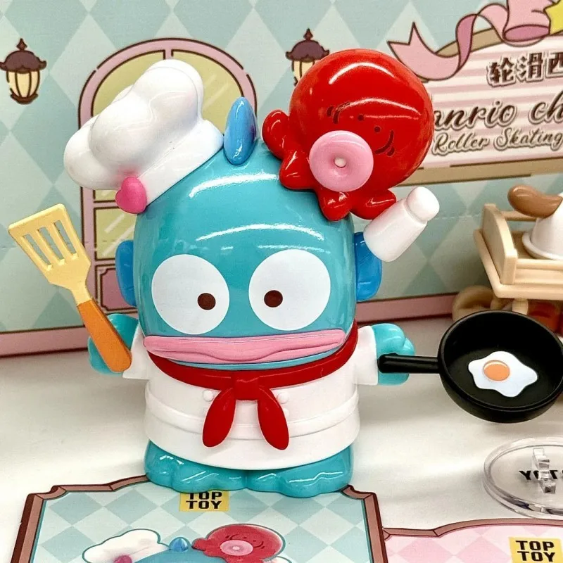 Authentic Sanrio Characters Roller Skating Restaurant Series Blind Box Kuromi Cute Hand-Made Doll Female Gift Toy Desktop Orname