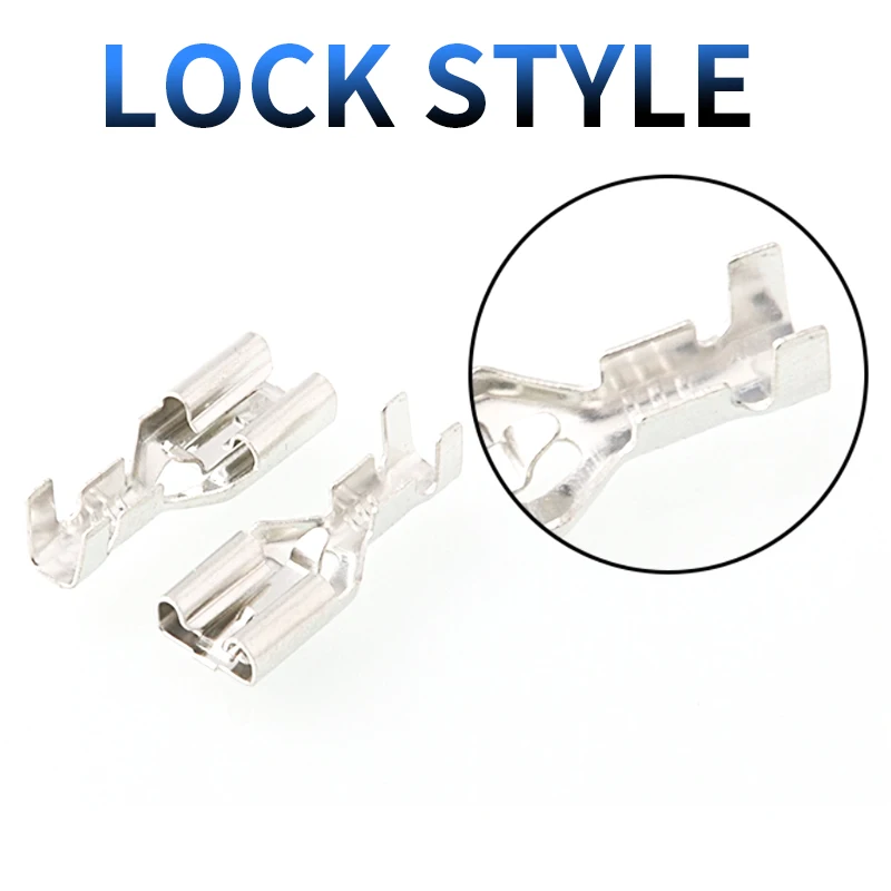 50/100/200PCS 4.8 6.3 Crimp Terminal Male Female Spade Connector Crimping terminals