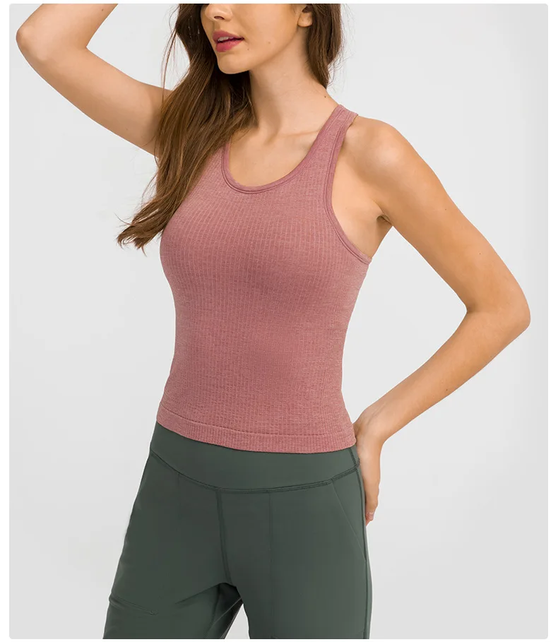 Chaleco deportivo para mujer, Top corto para gimnasio, ropa de calle para Fitness, correr, sujetador de entrenamiento, camiseta sin mangas para mujer