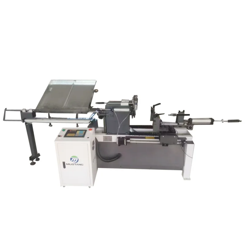 MT5025A Mustang Auto Feeding & Loading Small CNC Wood Copying Lathe with 1.5-2.2kw Motor 2800RPM for Wooden Handles