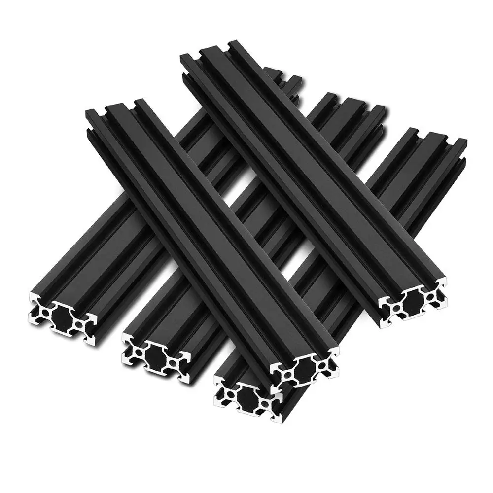 5pcs 48'' V Slot 2040 Aluminum Extrusion Anodized Linear Rail for 3D Printer Parts and CNC DIY Black 1220mm