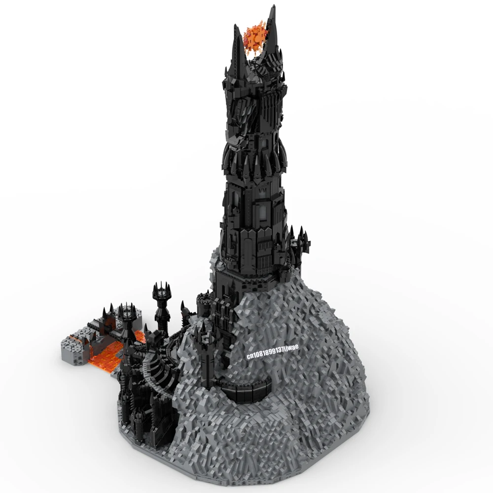 NEW 13793PCS Moc Famous the rings Movie Architecture UCS Mordor Dark Fortress DIY creative ideas child Toy birthday Gift Blocks