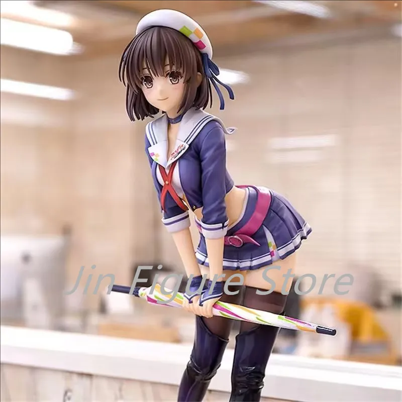 

Anime Saekano How to Raise a Boring Girlfriend Figure Racing Girl Megumi Kato Take Umbrella Action Figure Sexy Girls Model Doll