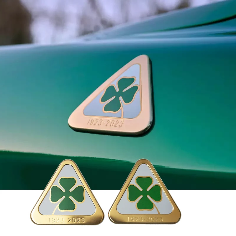 Quadrifoglio 100 Years Anniversary Celebration Badge For Alfa Romeo Giulia Stelvio Exterior Fender Body Decoration Stickers