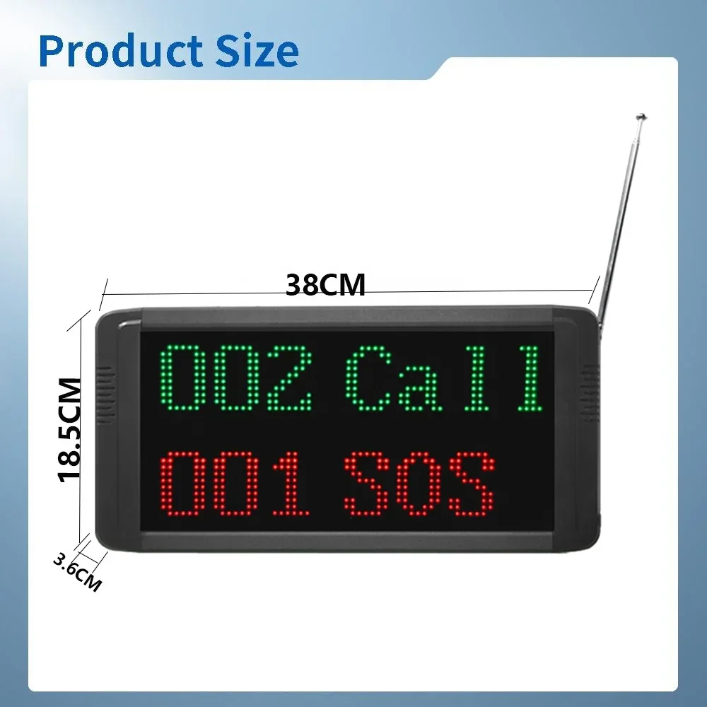 KOQI Customized Russian Wireless Calling System Hospital Emergency Help Button Device Sound Bell with Nurse Station Receiver