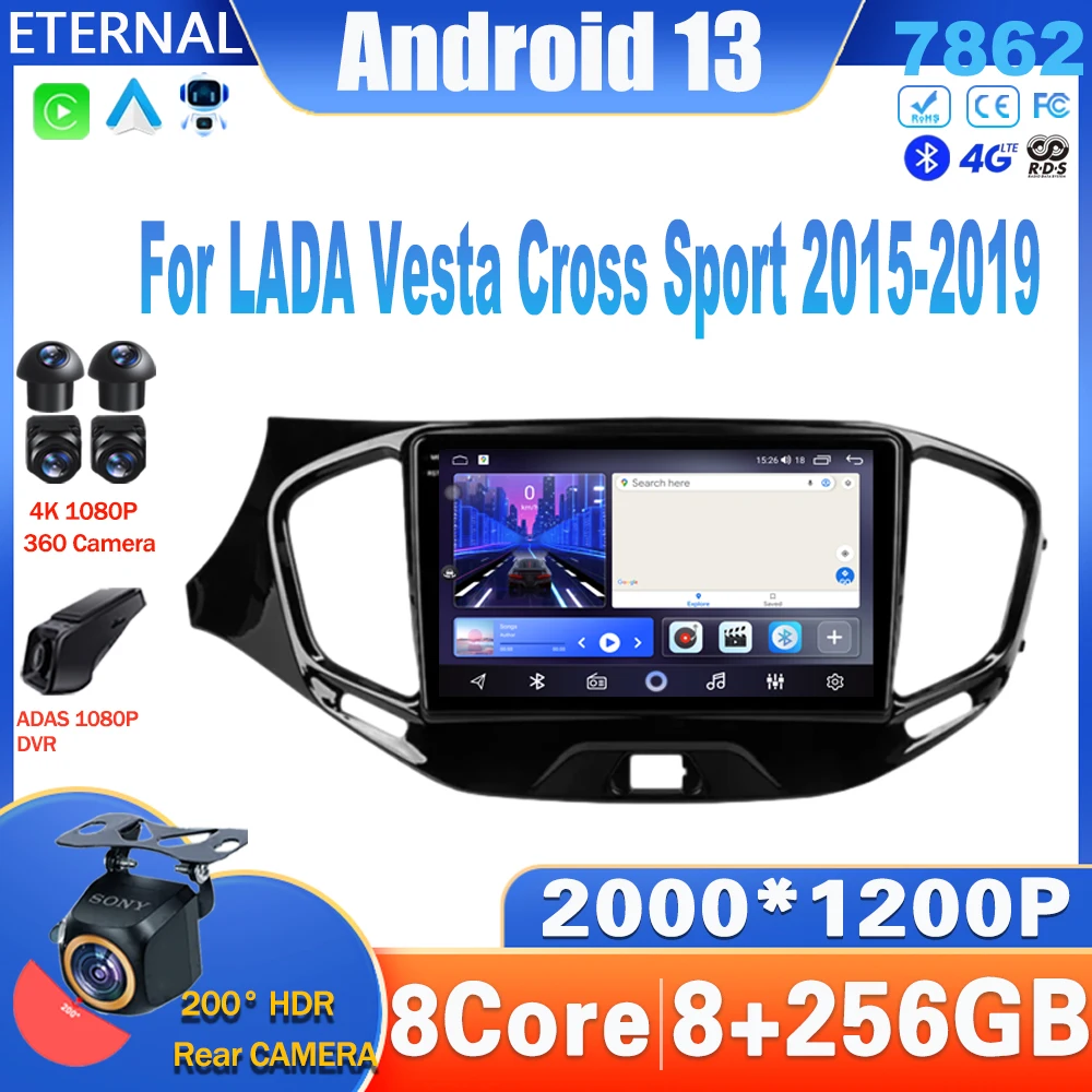 

Android 13 Car Radio Multimedia Video Player For LADA Vesta Cross Sport 2015-2019 GPS 4G WIFI Stereo Carplay Auto QLED RDS DSP