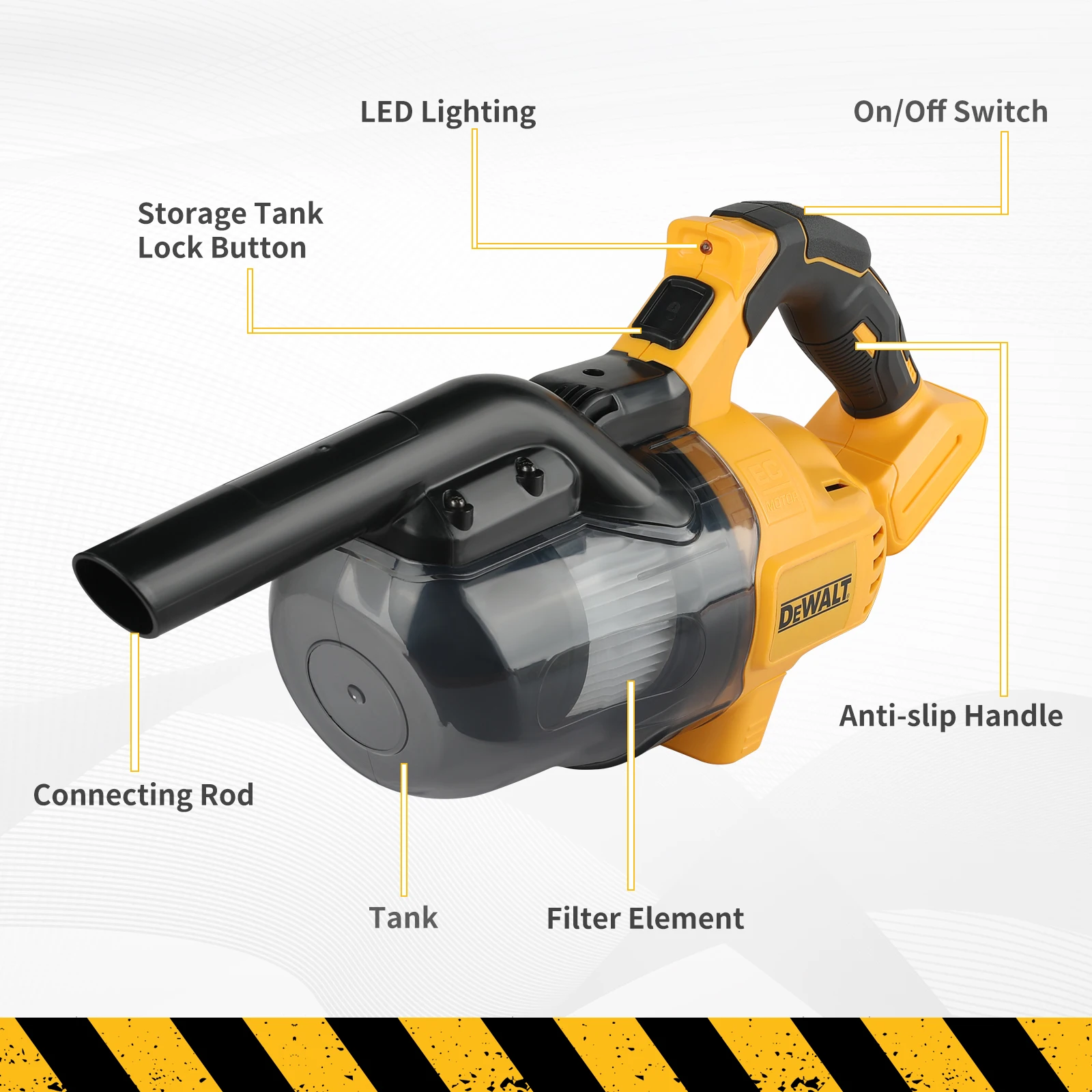 DEWALT DCV501 Vacuum Cleaner  Industrial Cleaner Cordless Handheld Dust Collector Rechargeable for Car Home Gardon Cleanin