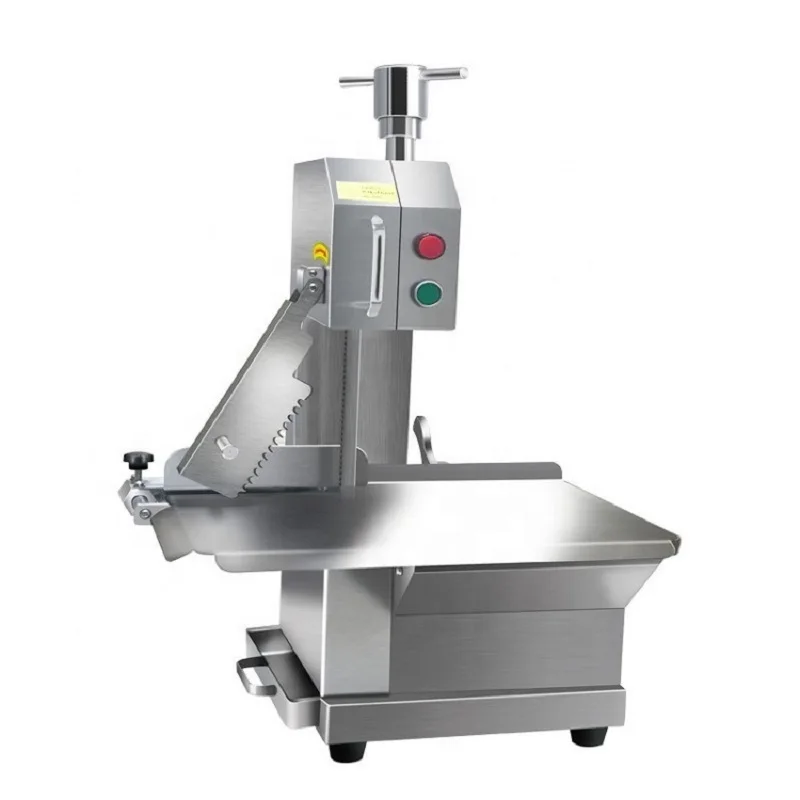 

OEM Customize Commercial Automatic Kitchen Equipment Table Top Electric Cow Beef Frozen Meat And Bone Band Saw Cutting Machine