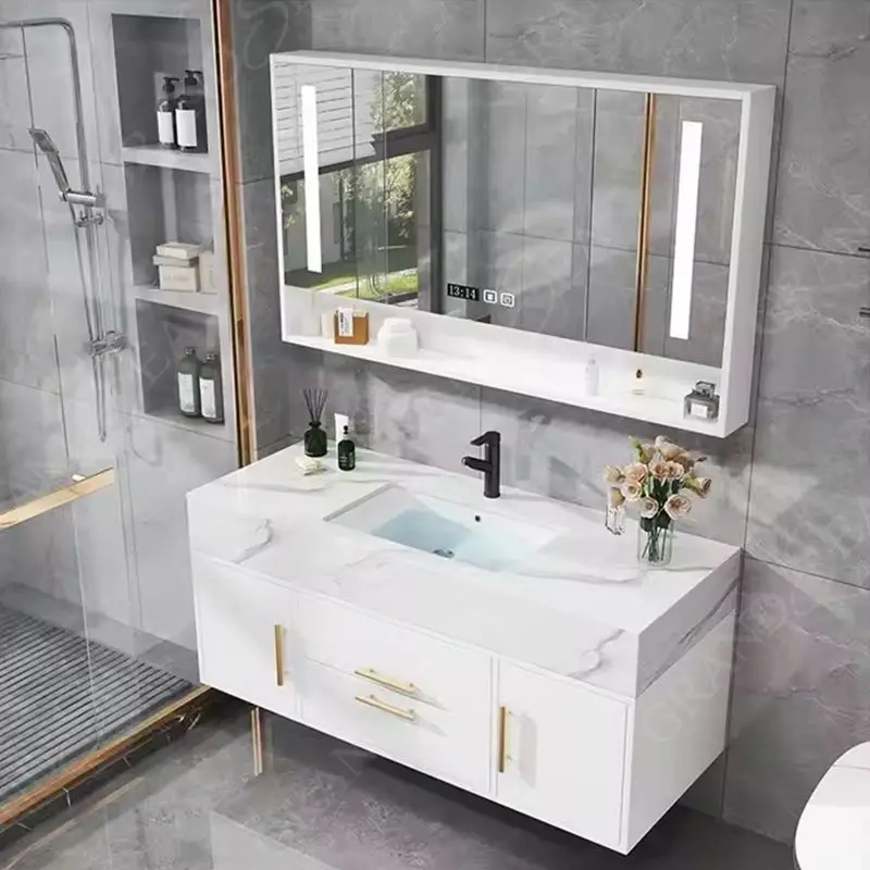 

White Bathroom Vanity With Sink 24 Inch Washing Basins Designs Bathroom Makeup Vanities Furniture Sink Cabinet Set