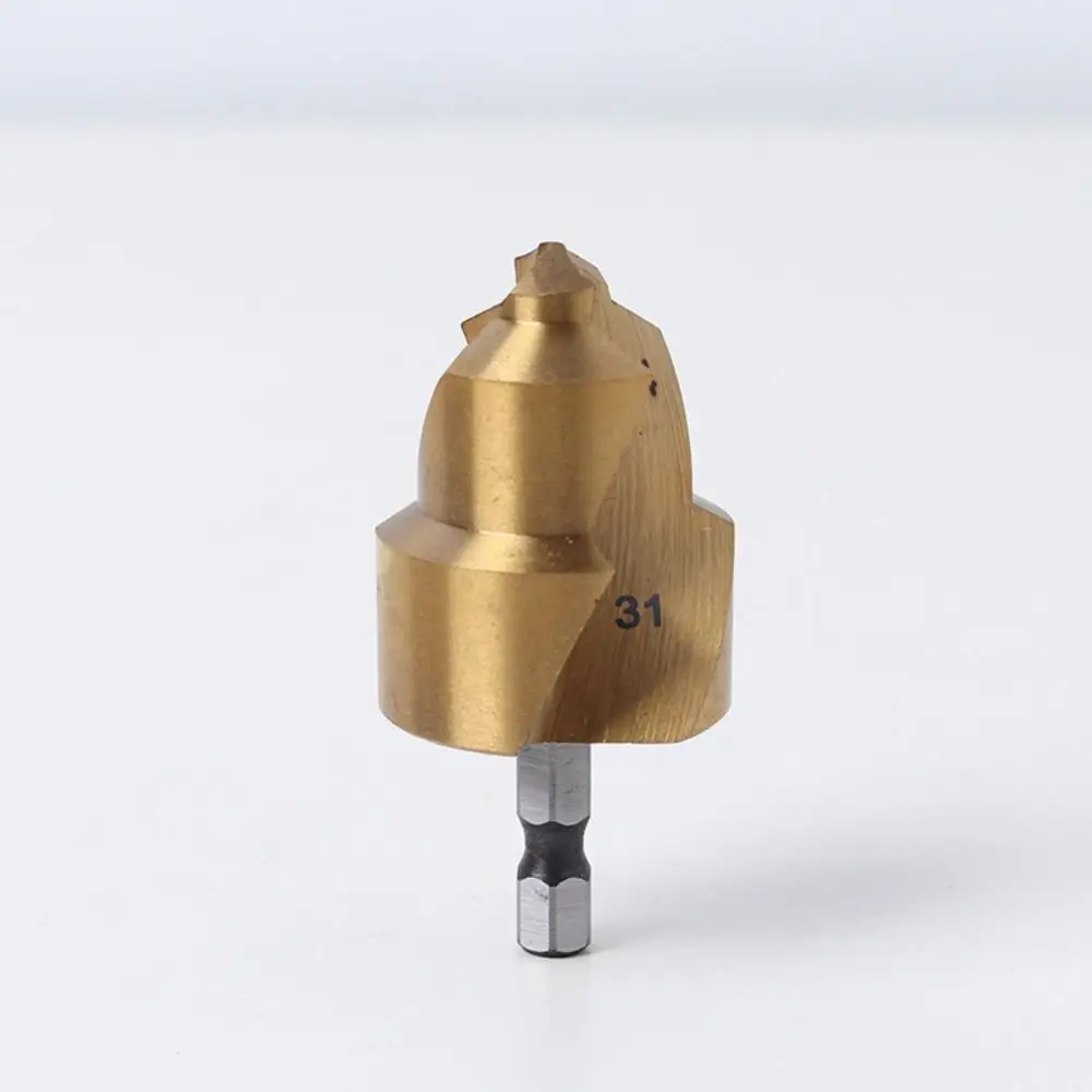 Hexagon Shank PPR Lifting Drill Bit 20/25/32mm Titanium Plated Step Drill Spiral Water Pipe Connection Tool Stepped Drill Bit