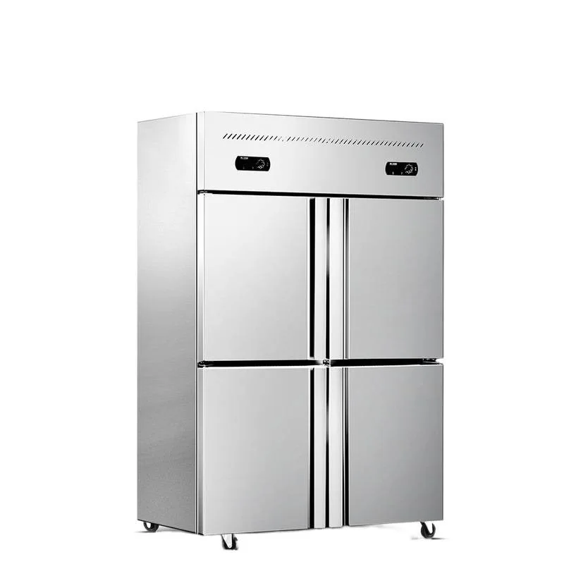 

Four-door refrigerator Commercial kitchen Freezer Freezer Refrigeration Double temperature hotel