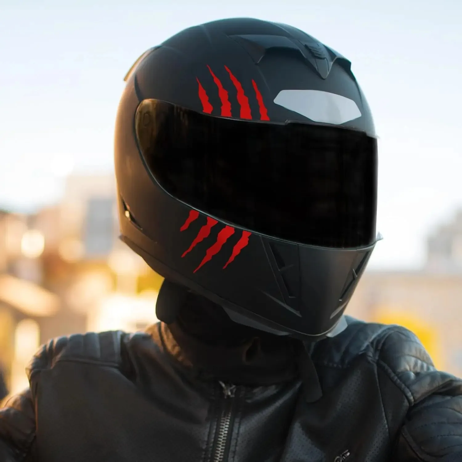 

Наклейки на мотоциклетный шлем, монстр, призрак, коготь, линия, наклейки, сделай сам, мотоцикл, топливный бак, скутер, украшение для тела