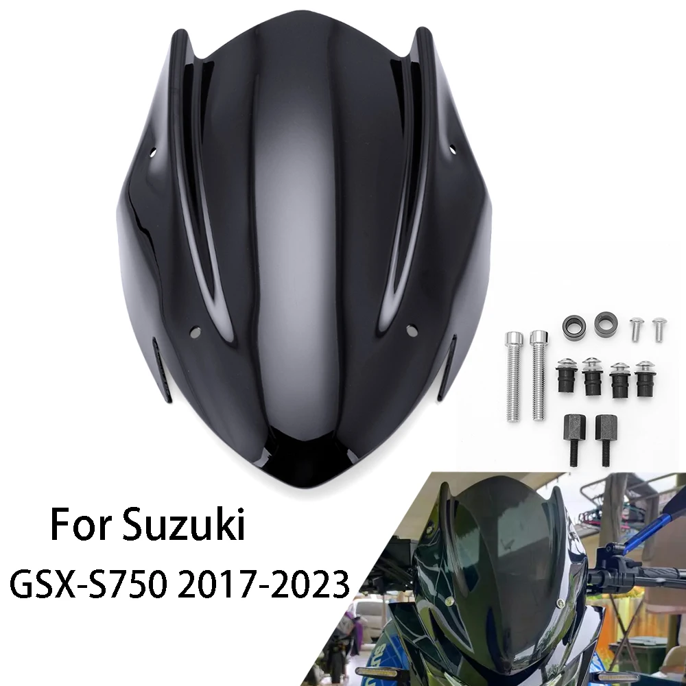 GSXS750 Motocross Windshield Windscreen For Suzuki GSX-S750 GSX S GSXS GSX-S 750 2017 2018 2019 2020 2021 2022 2023