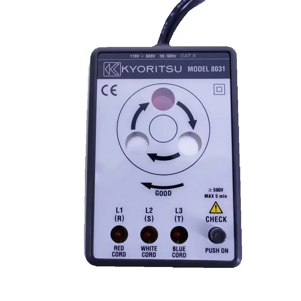 Kyoritsu 8031 Indicateur de phase numérique avec vérificateur de phase ouverte KEW8031 Kyoritsu8031