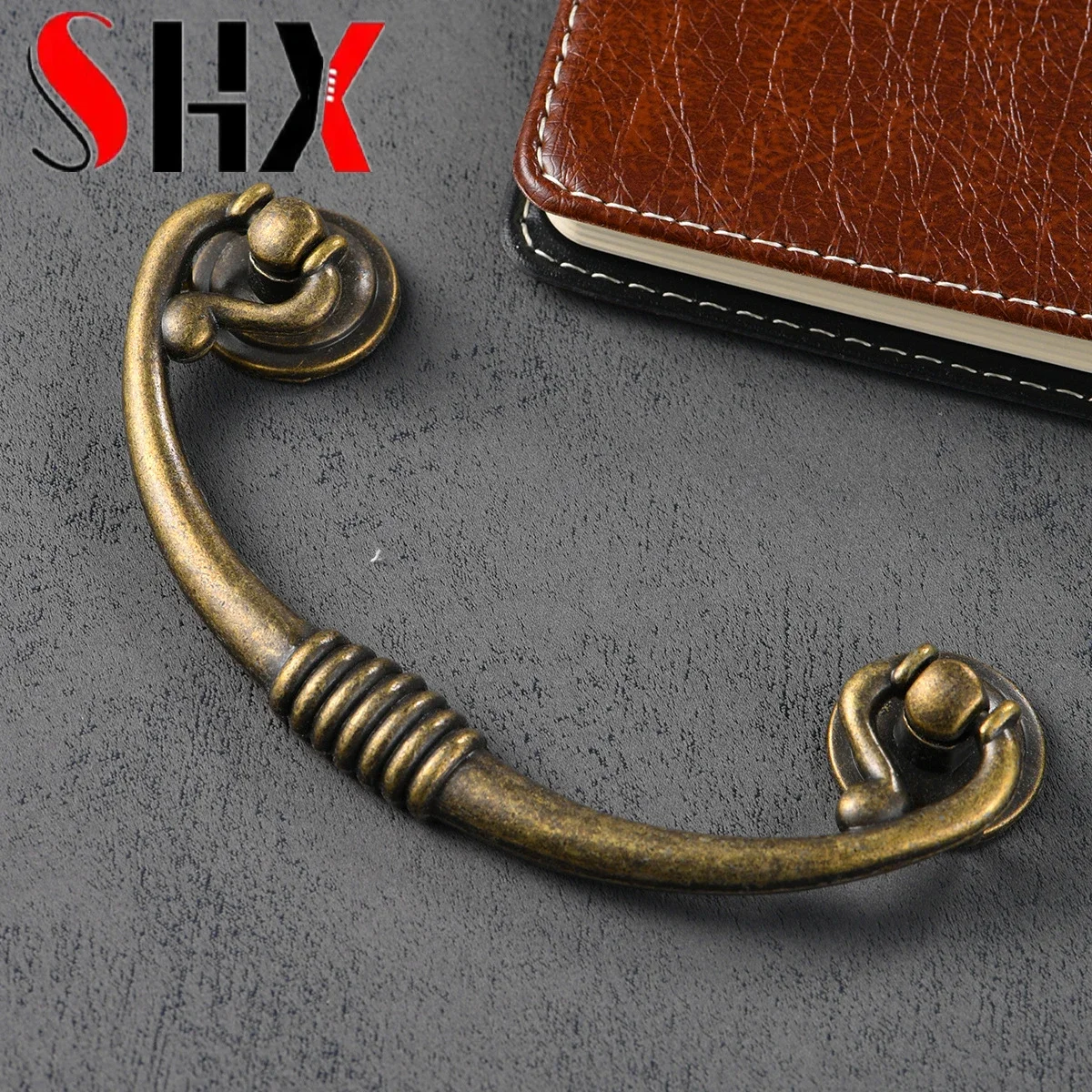 335 New Chinese Antique Bronze Zinc Alloy Antique Double Hole Set Handle Hole Distance 96mm