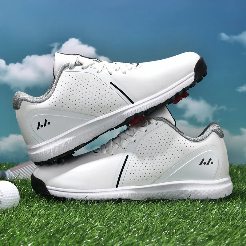 Professionele Mannen Lederen Golf Sportschoenen Zwart Wit Mannelijke Golfer Atletische Training Sneakers Top Kwaliteit Jongen Golfen Sportschoenen